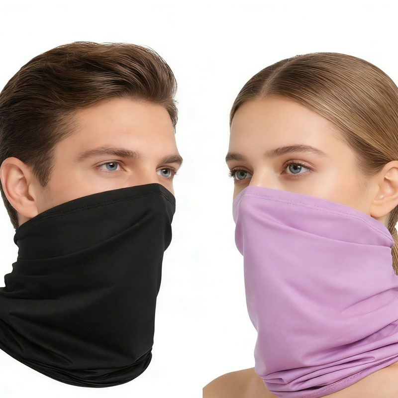 Neck Warmer Tube - ผ้าพันคอแบบตาข่ายระบายอากาศสำหรับฤดูร้อน เหมาะสำหรับเดินป่า ล่าสัตว์ ปั่นจักรยาน วิ่ง ผ้าคลุมหน้าแบบครึ่งหน้า