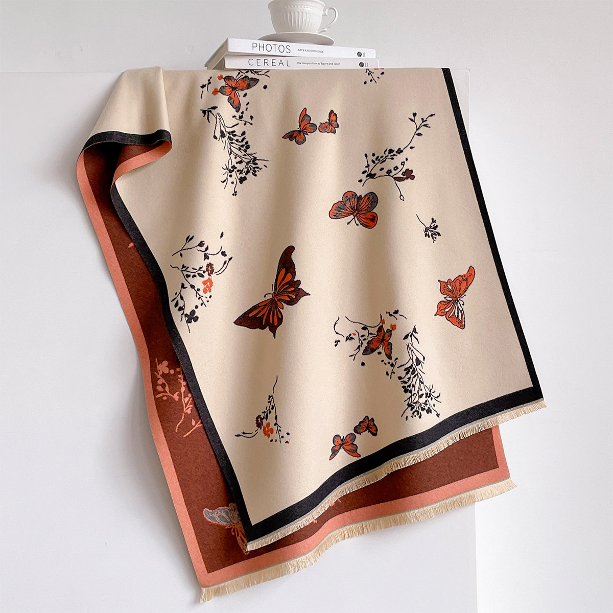 ผ้าพันคอแคชเมียร์เทียมสำหรับผู - Woven Scarf Blanket บทวิจารณ์และราคา