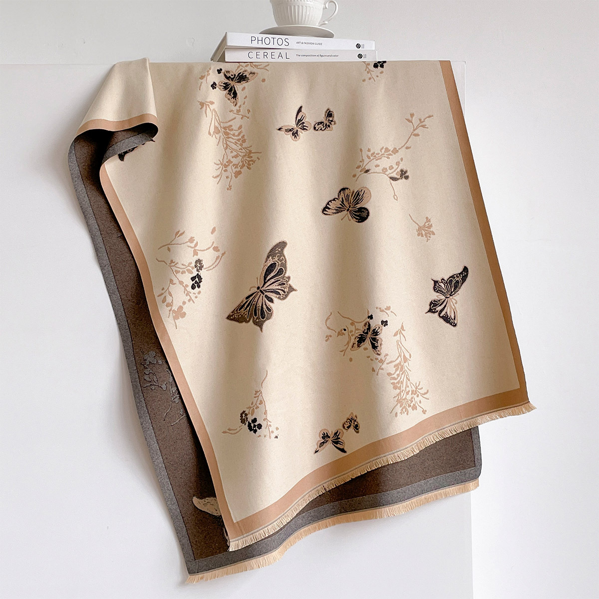 ผ้าพันคอแคชเมียร์เทียมสำหรับผู - Woven Scarf Blanket บทวิจารณ์และราคา