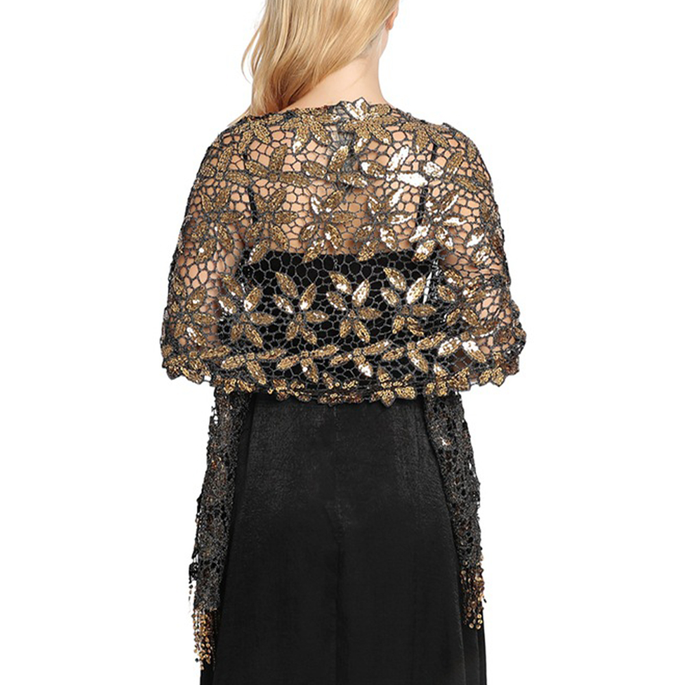 เจ้าสาวแต่งงาน Hollow เลื่อมลู - Stole Wedding Shawl บทวิจารณ์และราคา