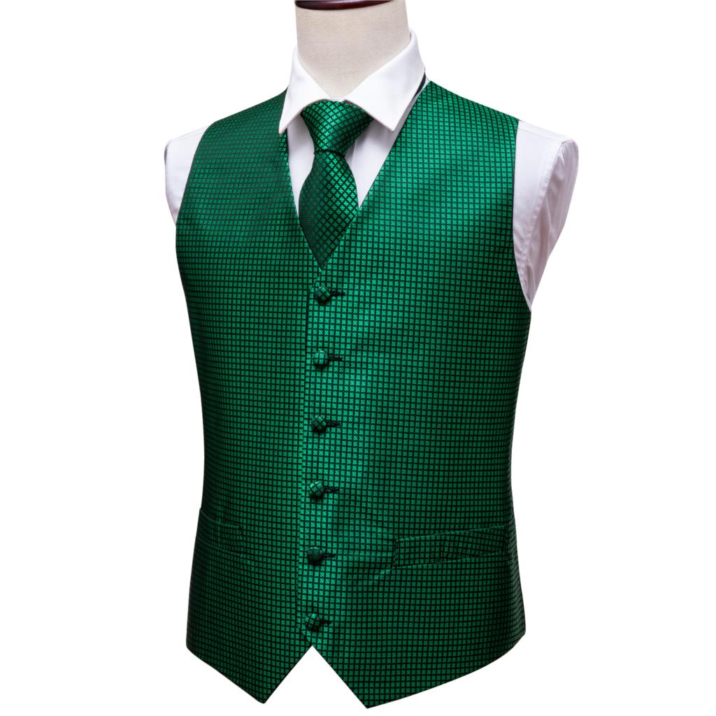 สีเขียวชุดเสื้อกั๊กผู้ชายPaisl - Silk Tie Striped บทวิจารณ์และราคา