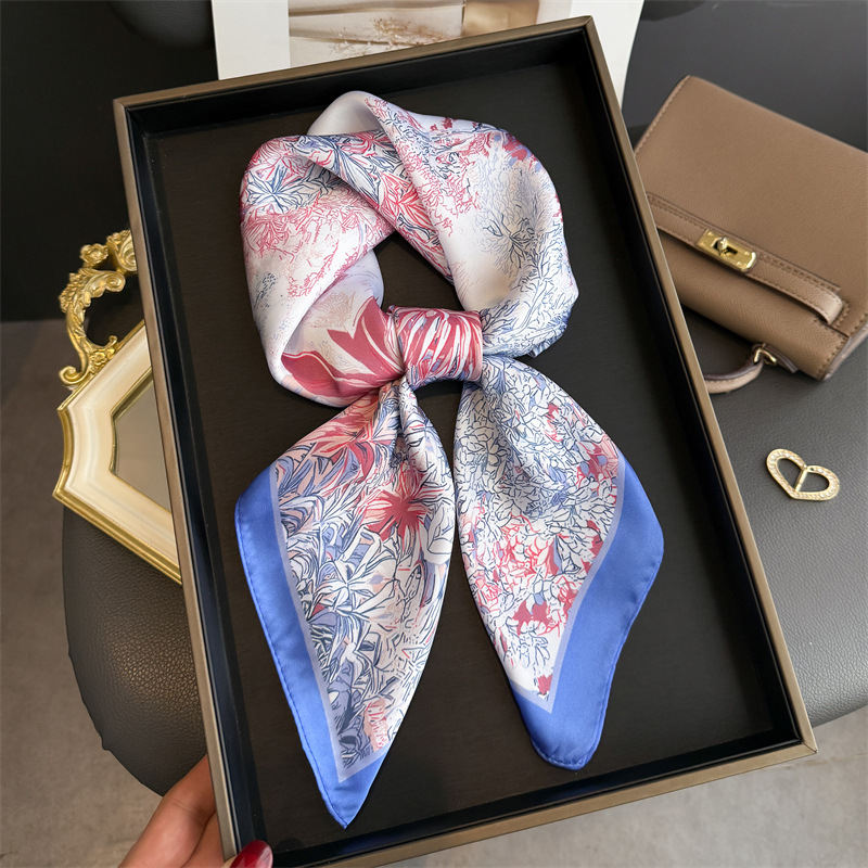 ผ้าพันคอพิมพ์ลายดีไซน์หรูสำหรั - Silk Neck Scarf บทวิจารณ์และราคา