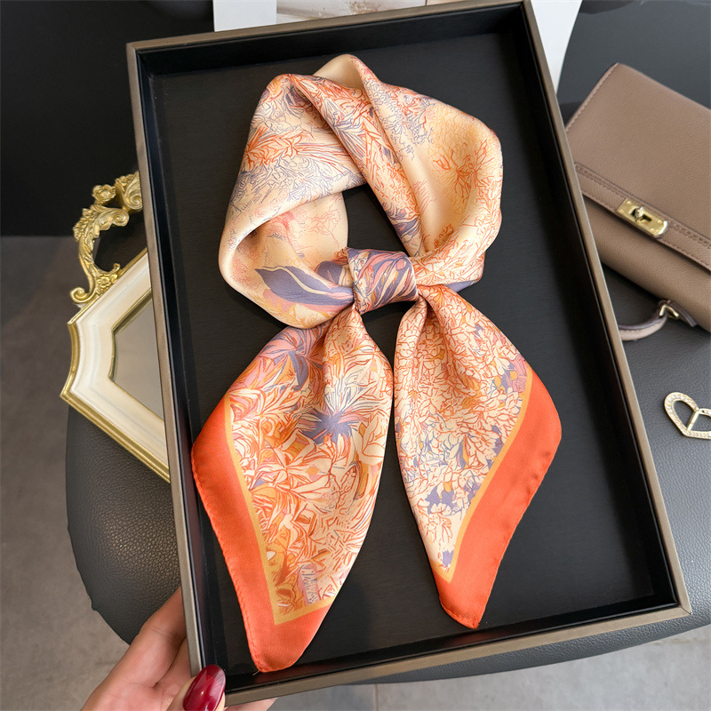 ผ้าพันคอพิมพ์ลายดีไซน์หรูสำหรั - Silk Neck Scarf บทวิจารณ์และราคา