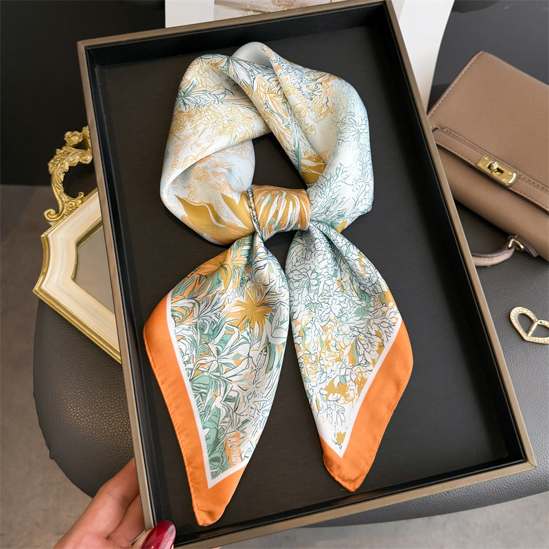 ผ้าพันคอพิมพ์ลายดีไซน์หรูสำหรั - Silk Neck Scarf บทวิจารณ์และราคา
