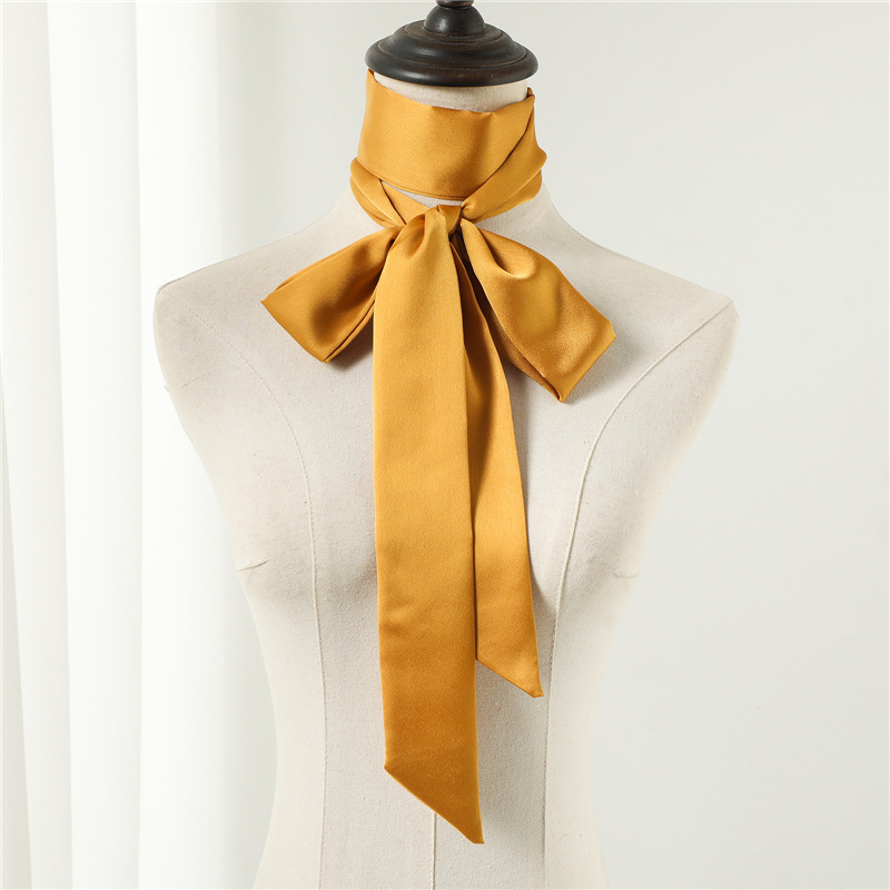 ใหม่ 190*5 ซม.ผมผ้าพันคอยาวแคบ - Ascot Neck Scarf บทวิจารณ์และราคา