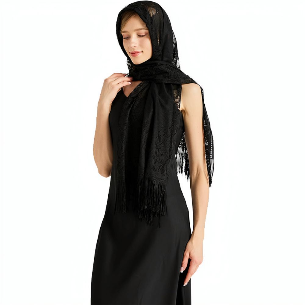 ผ้าคลุมไหล่ลูกไม้ลายดอกไม้แฟชั - Stole Wedding Shawl บทวิจารณ์และราคา