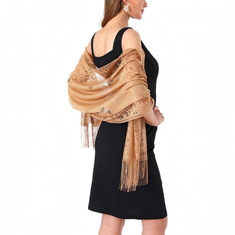 ผ้าคลุมไหล่ลูกไม้ลายดอกไม้แฟชั - Stole Wedding Shawl บทวิจารณ์และราคา