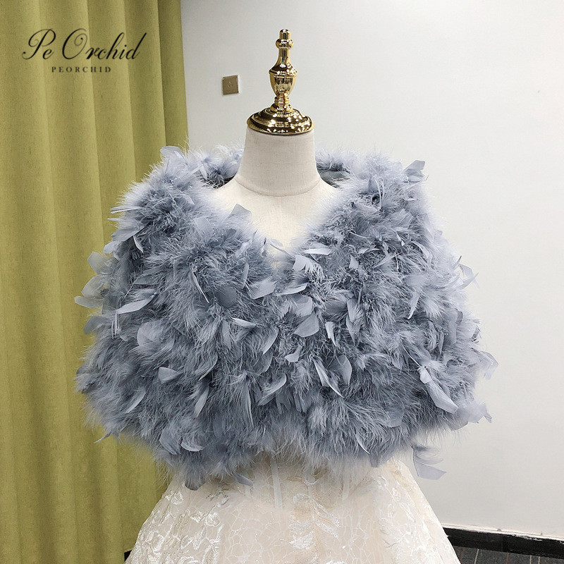 ผ้าคลุมไหล่ขนเฟอร์เทียมสีน้ำตา - Stole Wedding Shawl บทวิจารณ์และราคา